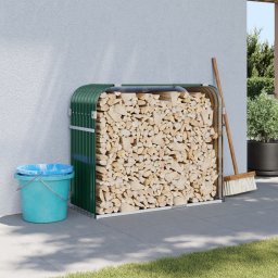 Suport pentru busteni, verde, 120x45x100 cm, otel galvanizat GartenMobel Dekor