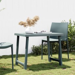 Masa pentru camping, verde, 79x56x64 cm, PP aspect lemn GartenMobel Dekor