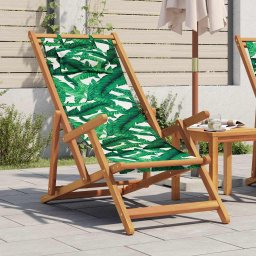 Scaun plaja pliabile model frunze lemn masiv eucalipt/tesatura GartenMobel Dekor