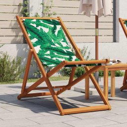 Scaun plaja pliabile model frunze lemn masiv eucalipt/tesatura GartenMobel Dekor