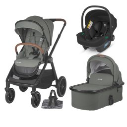 Sistem modular 3in1 Coccolle Aspen Moss green + Scoica auto iSize Coccolle Knox Black