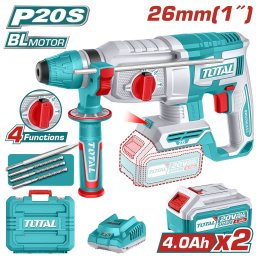 TOTAL - CIOCAN ROTOPERCUTOR - 2,5J - 20V - LI-ION (INCLUDE 2 ACUMULATORI SI INCARCATOR)