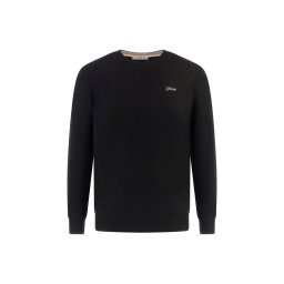 GUESS Pulover 'Valentine' negru / alb