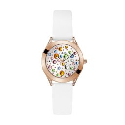 GUESS Ceas analogic 'Mini Wonderlust' albastru / auriu / transparent / alb