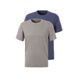 JOHN DEVIN Tricou safir / gri fumuriu