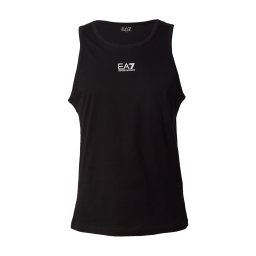 EA7 Emporio Armani Tricou negru / alb murdar