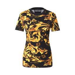 Versace Jeans Couture Tricou maro caramel / galben curry / galben șofran / negru