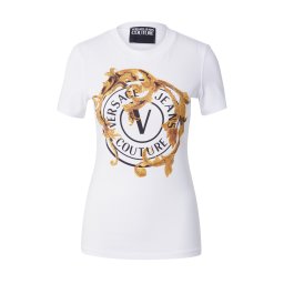 Versace Jeans Couture Tricou maro caramel / galben închis / negru / alb