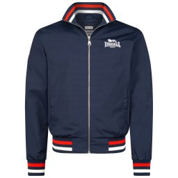 LONSDALE Geacă de primăvară-toamnă 'Newdigate' albastru închis / roșu rodie / alb