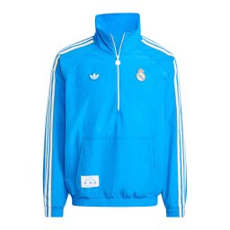 ADIDAS PERFORMANCE Geacă sport 'Real Madrid Terrace Icons Half-Zip' azur / galben / alb