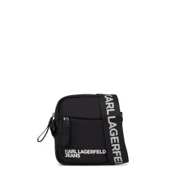 KARL LAGERFELD JEANS Geantă de umăr negru / alb