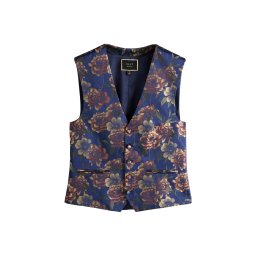 Next Vestă de costum bleumarin / maro / kaki / oliv