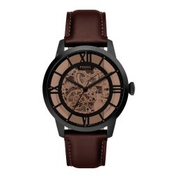 FOSSIL Ceas analogic 'Townsman' maro / negru