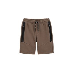 WE Fashion Pantaloni pământiu / negru / alb