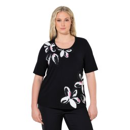 Ulla Popken Tricou roz deschis / negru / alb