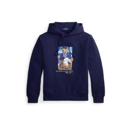 Polo Ralph Lauren Bluză de molton bleumarin / maro mokka / alb