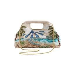 Next Clutch culoarea pielii / albastru / maro / verde / alb