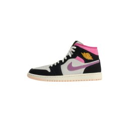 Jordan Sneaker înalt 'Air Jordan 1 Mid SE' mov orhidee / roz / negru / alb