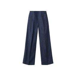 MANGO Pantaloni cu dungă 'CARLA' albastru închis