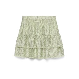 VERO MODA Fustă 'VMBLISS' maro închis / verde pastel