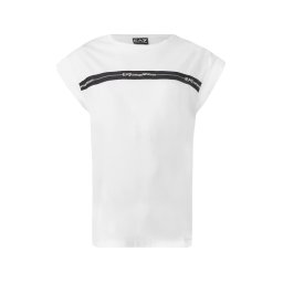 EA7 Emporio Armani Tricou negru / alb