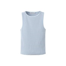 MANGO Top 'BONI' albastru deschis / albastru închis / alb