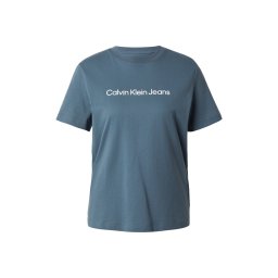 Calvin Klein Jeans Tricou 'Linear Logo' opal / alb