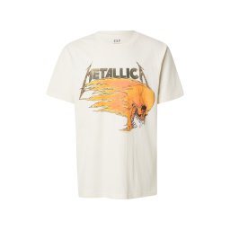 GAP Tricou 'METALLICA' gri metalic / portocaliu / roșu orange / alb