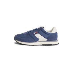 Tommy Jeans Sneaker low 'Mixed Texture' albastru închis / alb