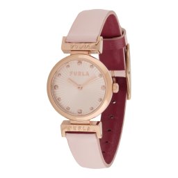FURLA Ceas analogic 'Twist' auriu / rosé / roșu burgundy