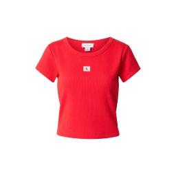 Calvin Klein Jeans Tricou 'Woven Label Baby' roșu