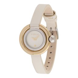 FURLA Ceas analogic 'PIERCING' crem / auriu
