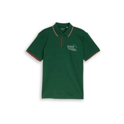 TOM TAILOR Tricou verde închis / roșu / alb