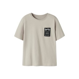 NAME IT Tricou 'NKMVECTOR' grej / negru / alb
