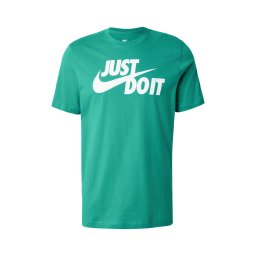 Nike Sportswear Tricou 'Swoosh' verde smarald / alb