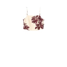 MANGO Top 'LOLA' crem / maro ruginiu / roșu vin