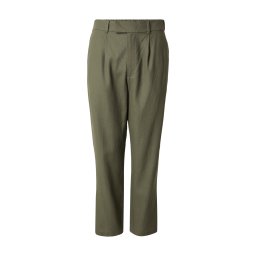DAN FOX APPAREL Pantaloni cu dungă 'Kadir' verde