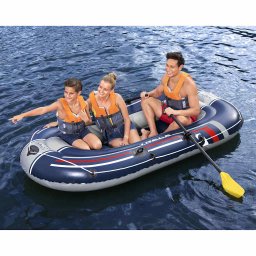 Set barca gonflabila Bestway Hydro-Force Treck X2 cu vasle si pompa, 255x127 cm