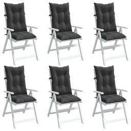 Perne scaun cu spatar înalt, 6 buc. antracit 120x50x7 cm textil GartenMobel Dekor