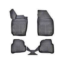 Covorase cauciuc tip tavita pentru Skoda Fabia 1999-2006, set 4 bucati