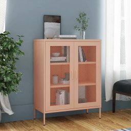Dulap de depozitare, roz, 80x35x101,5 cm, otel GartenMobel Dekor