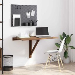 Masa de perete plianta stejar maro 100x60x56 cm lemn compozit GartenMobel Dekor