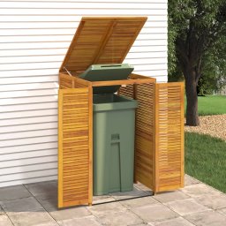Magazie pubela gunoi unica, 70x89x117 cm, lemn masiv de acacia GartenMobel Dekor