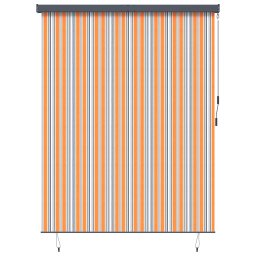 Rulou textil cu perdele Dungi Galben si Albastru 200 x 250 cm GartenMobel Dekor