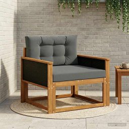 Canapea Medie pentru Exterior Lemn Solid de Acacia natural GartenMobel Dekor