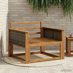Canapea Medie pentru Exterior Lemn Solid de Acacia natural GartenMobel Dekor