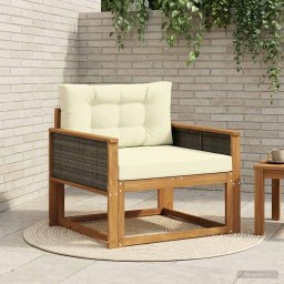 Canapea Medie pentru Exterior Lemn Solid de Acacia natural GartenMobel Dekor