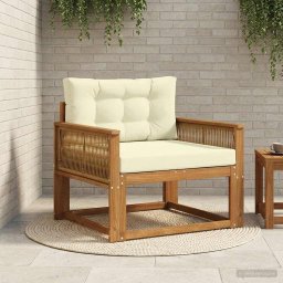Canapea Medie pentru Exterior Lemn Solid de Acacia natural GartenMobel Dekor
