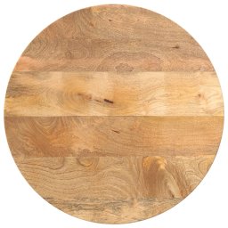Blat de masa rotund, Ø 40x3,8 cm, lemn masiv de mango brut GartenMobel Dekor