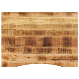 Blat birou cu decupaj curbat 100x80x2,5cm lemn masiv mango brut GartenMobel Dekor